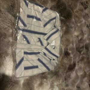 Urban Outfitters Blue and White Striped Blouse
